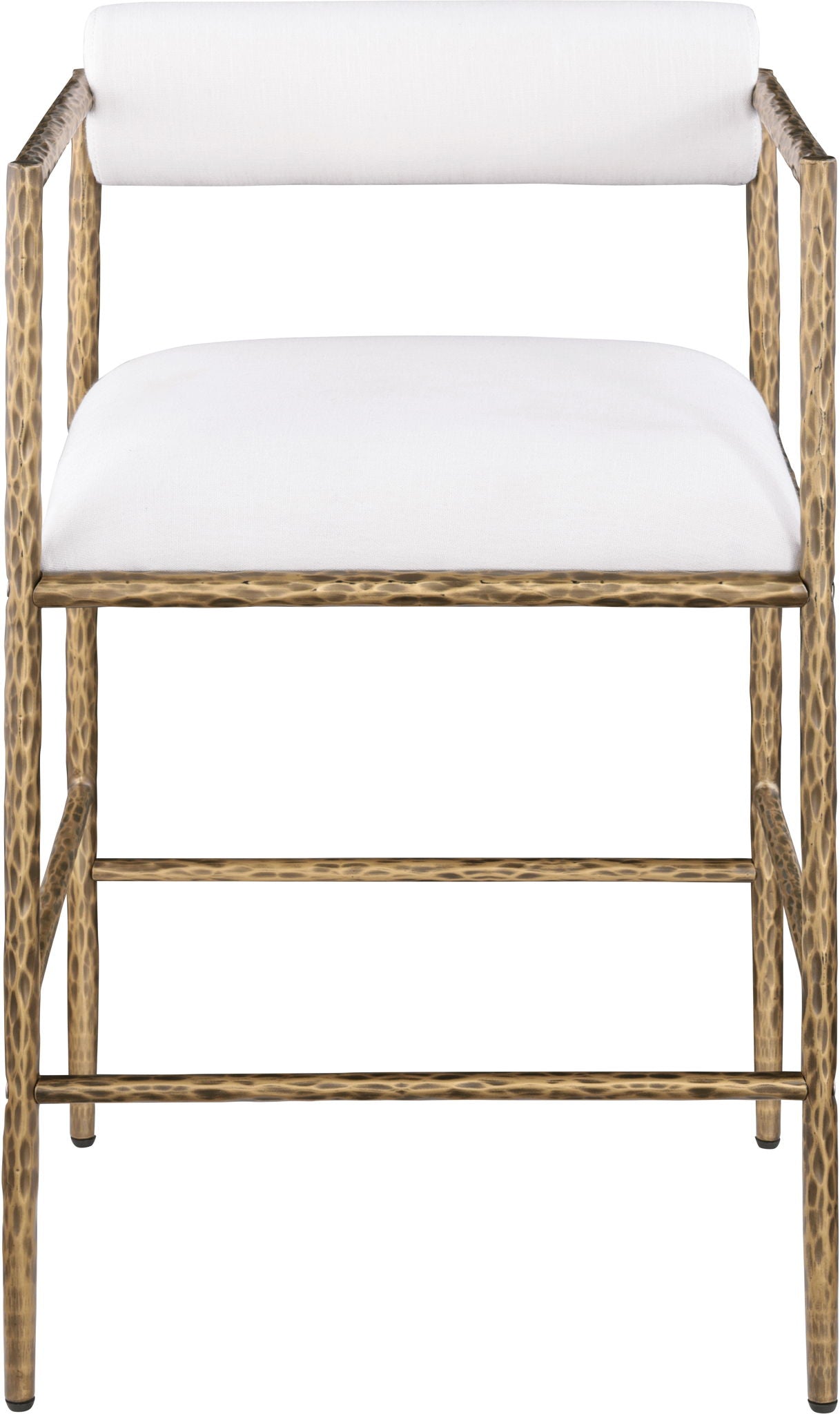 Axis - Linen Textured Cream Fabric Upholstered Counter Stool (Set of 2) - Urban Living Furniture (Los Angeles, CA)