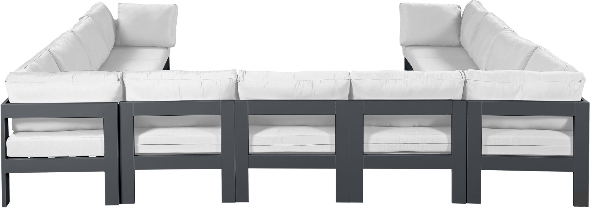 Nizuc - Outdoor Patio 11 Piece Modular Sectional With Gray Frame - Urban Living Furniture (Los Angeles, CA)