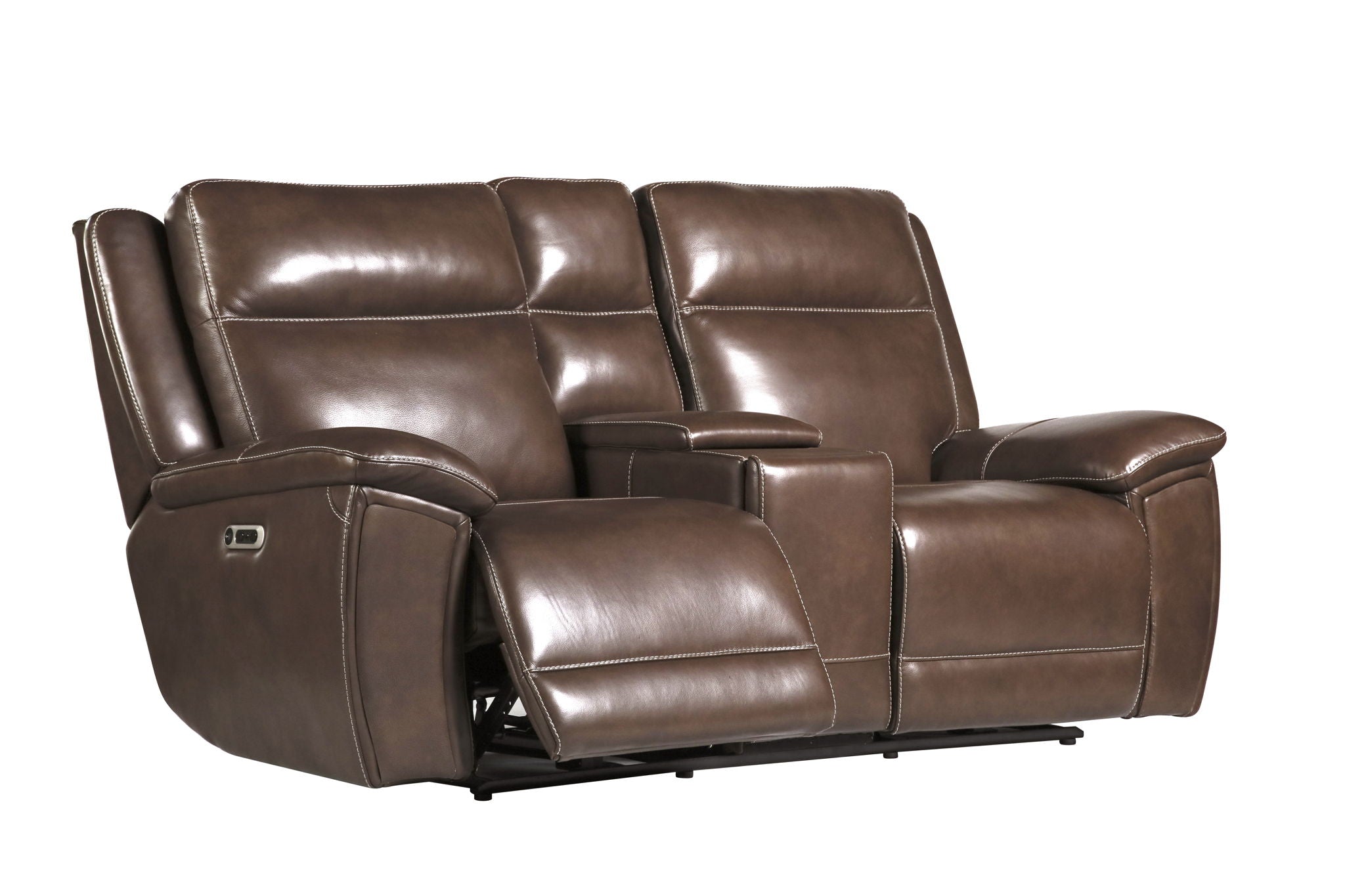 Jameson - Power Zero Gravity Console Loveseat - Hickory - Urban Living Furniture (Los Angeles, CA)