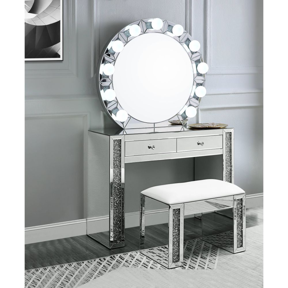 Noralie - 29" Accent Mirror - Mirrored & Faux Diamonds - Urban Living Furniture (Los Angeles, CA)