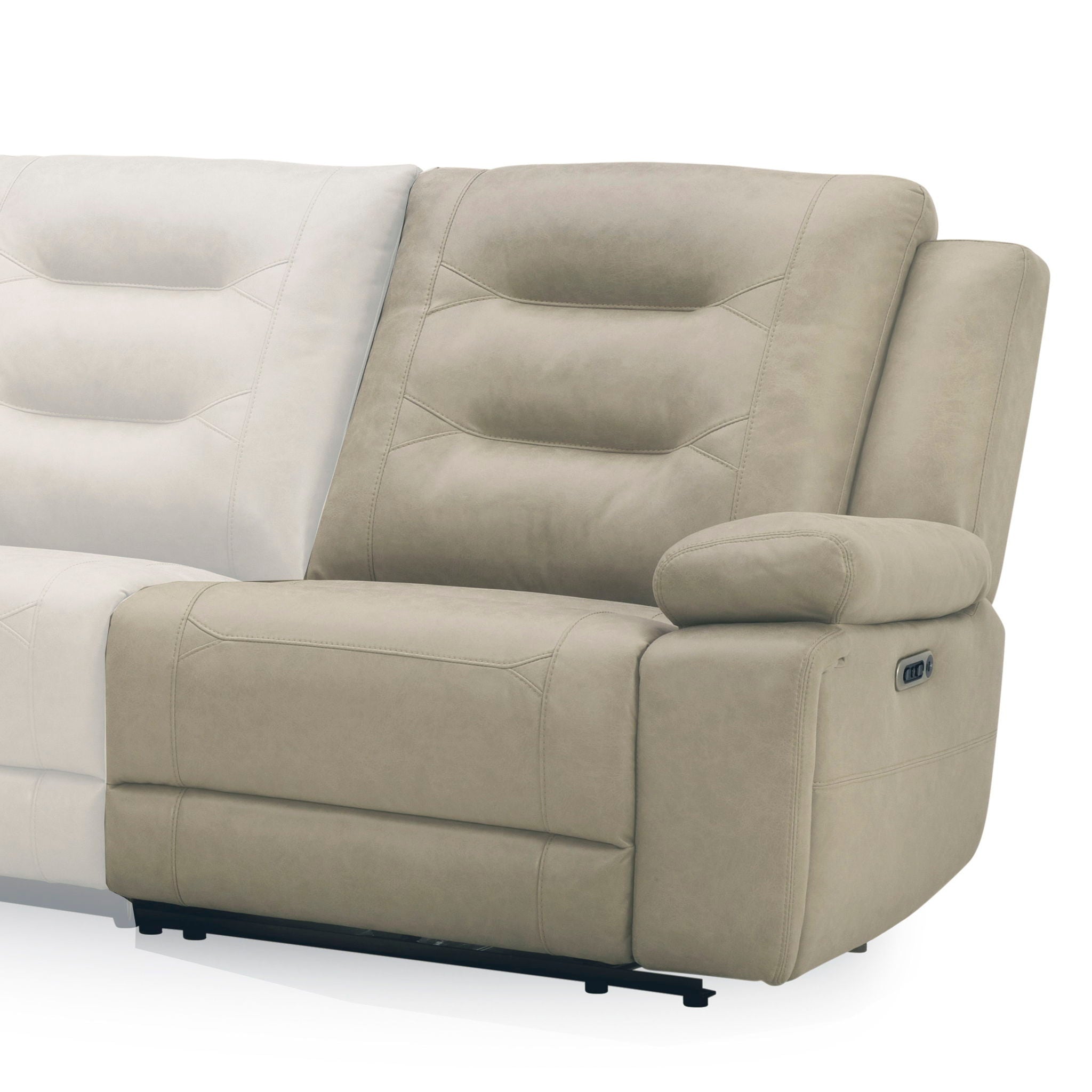 Caldwell - Power Right Arm Facing Recliner - Tahoe Fog
