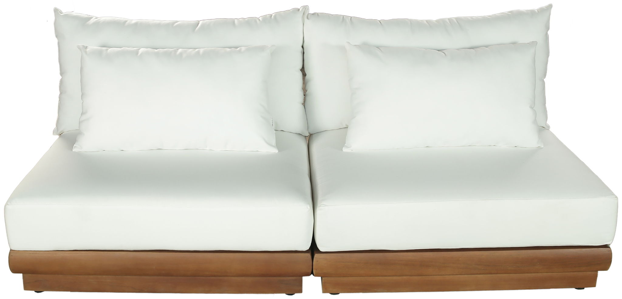 Mirella - 2 Piece Water Resistant Fabric 74" Upholstered Outdoor Patio Modular Armless Loveseat - Urban Living Furniture (Los Angeles, CA)