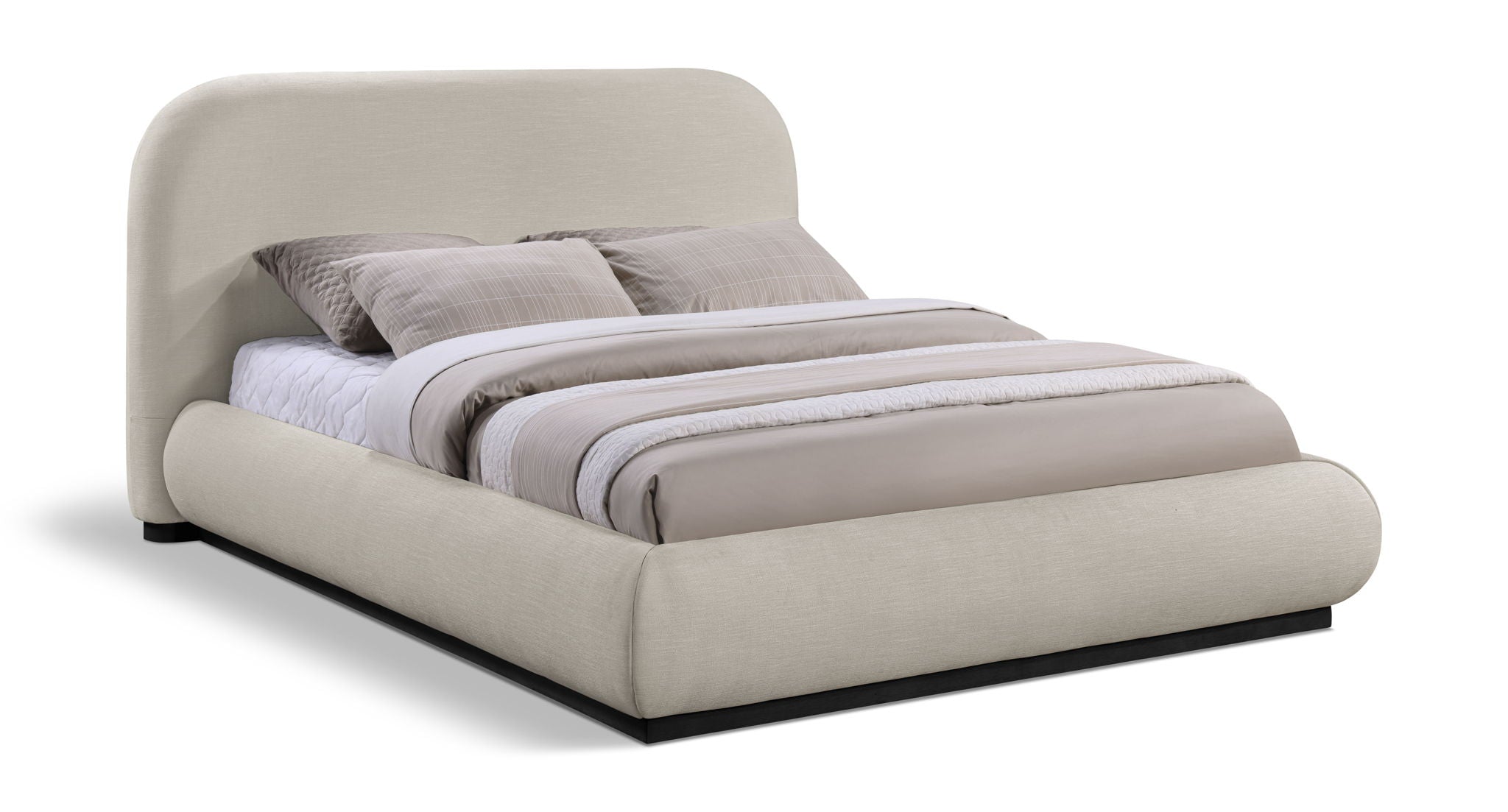 Vaughn - Chenille Bed With Black Base - Urban Living Furniture (Los Angeles, CA)