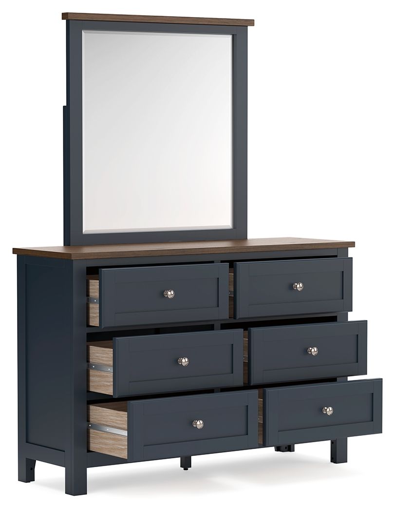 Landocken - Brown / Blue - Dresser and Mirror - Urban Living Furniture (Los Angeles, CA)