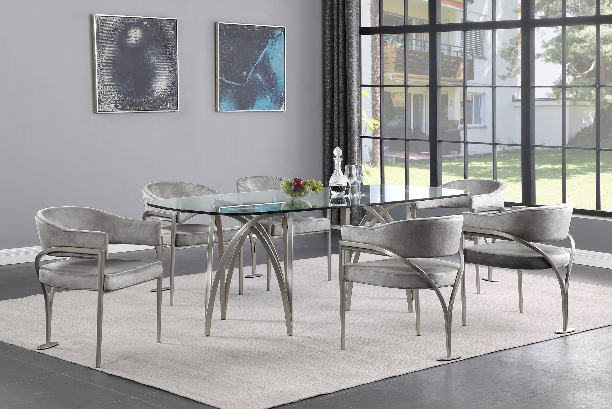 Madelyn - Dining Chair (Set of 2) - Brushed Chrome - Urban Living Furniture (Los Angeles, CA)