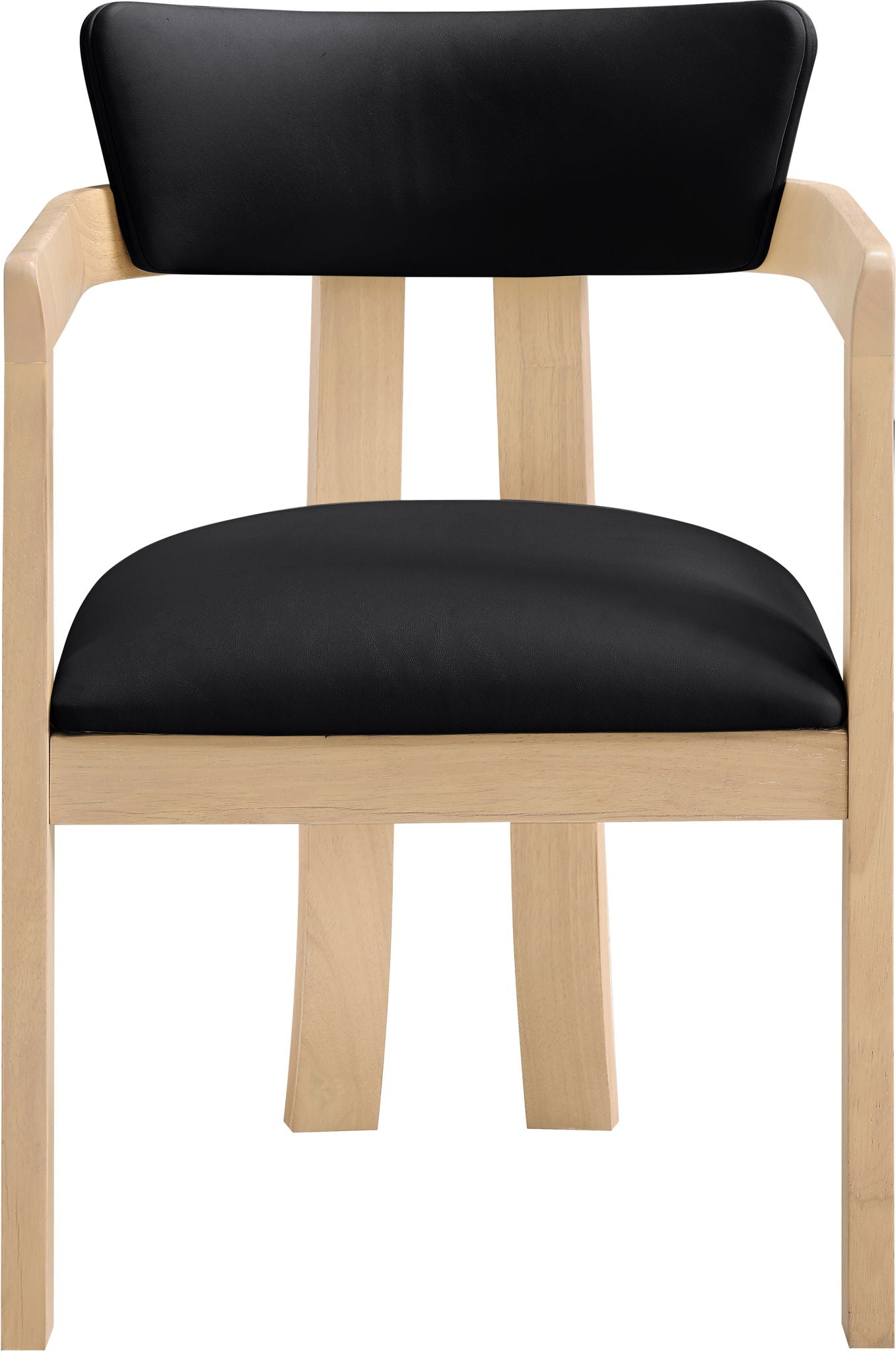 Lavrin - Vegan Leather Dining Arm Chair (Set of 2) - Natural Base - Urban Living Furniture (Los Angeles, CA)