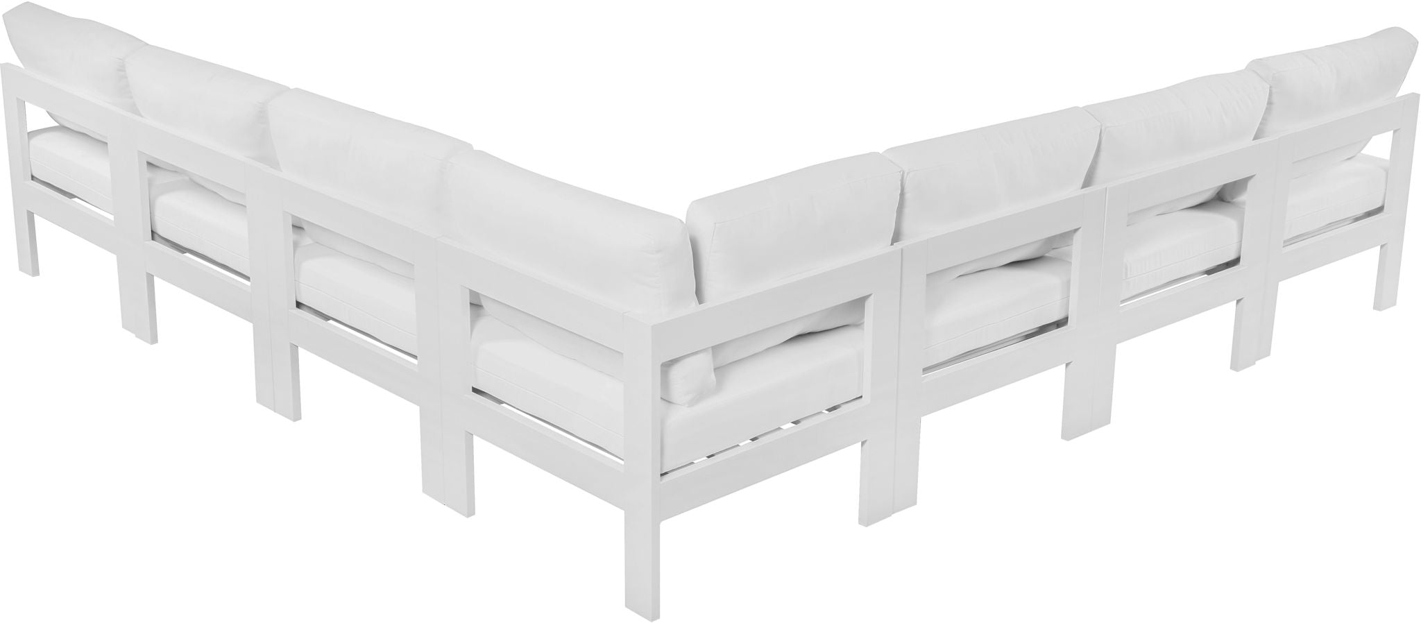 Nizuc - Outdoor Patio 7 Piece Modular Sectional With White Frame - Urban Living Furniture (Los Angeles, CA)