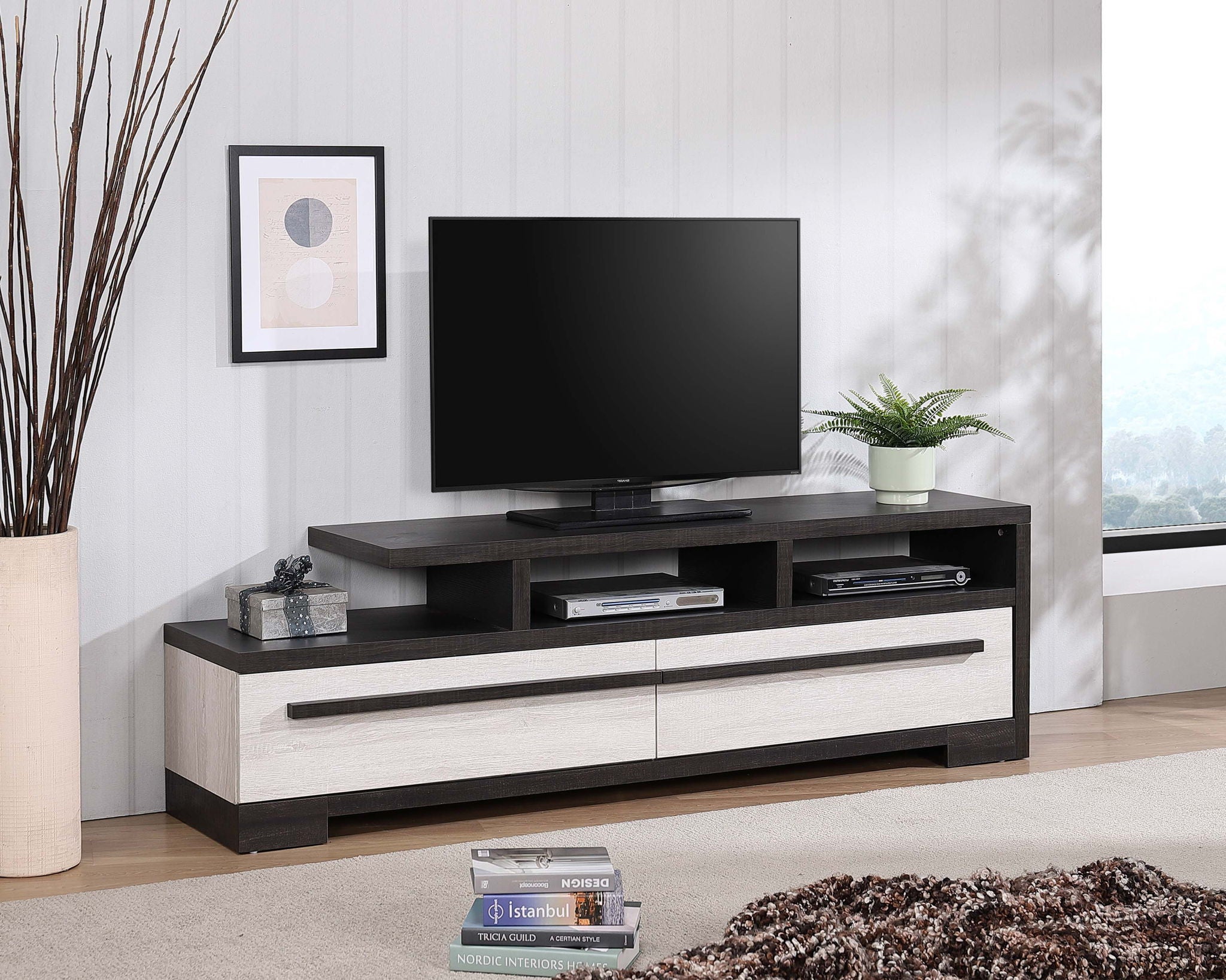 Remington - TV Stand - Black & White - Urban Living Furniture (Los Angeles, CA)