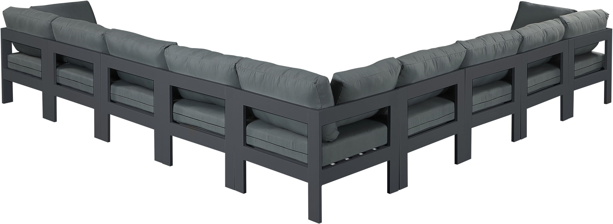 Nizuc - Outdoor Patio 9 Piece Modular Sectional With Gray Frame - Urban Living Furniture (Los Angeles, CA)