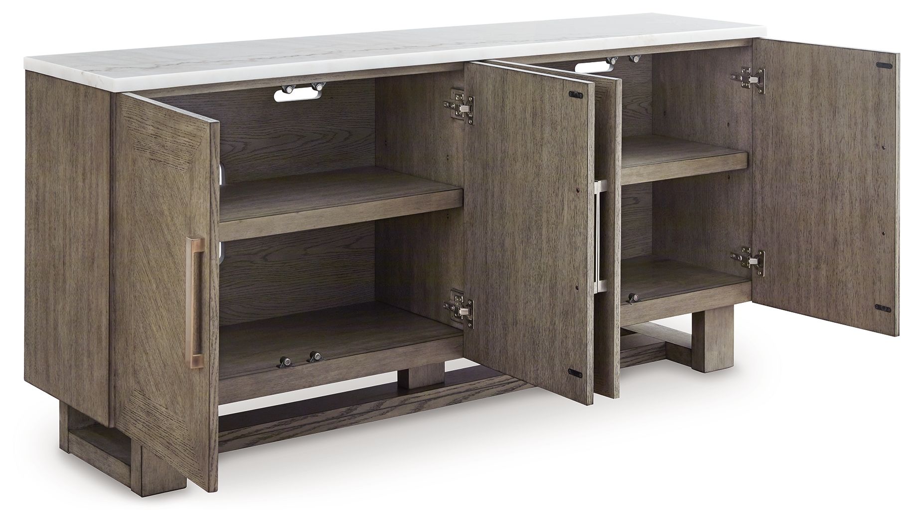 Loyaska - Grayish Brown / White - Extra Large TV Stand - Urban Living Furniture (Los Angeles, CA)