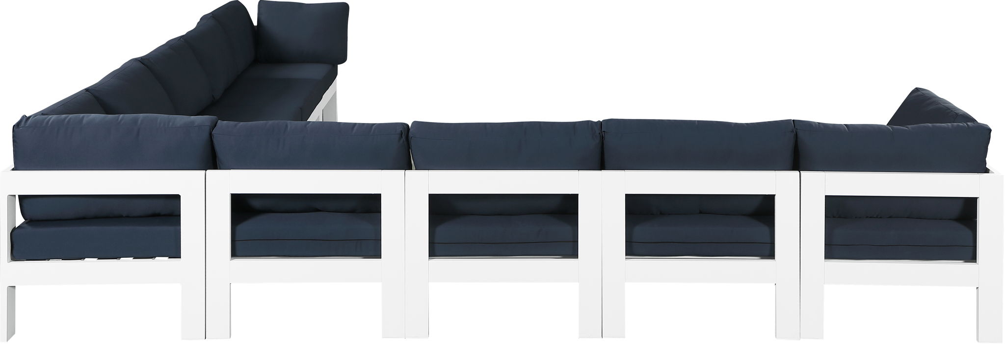 Nizuc - Outdoor Patio 9 Piece Modular Sectional With White Frame - Urban Living Furniture (Los Angeles, CA)