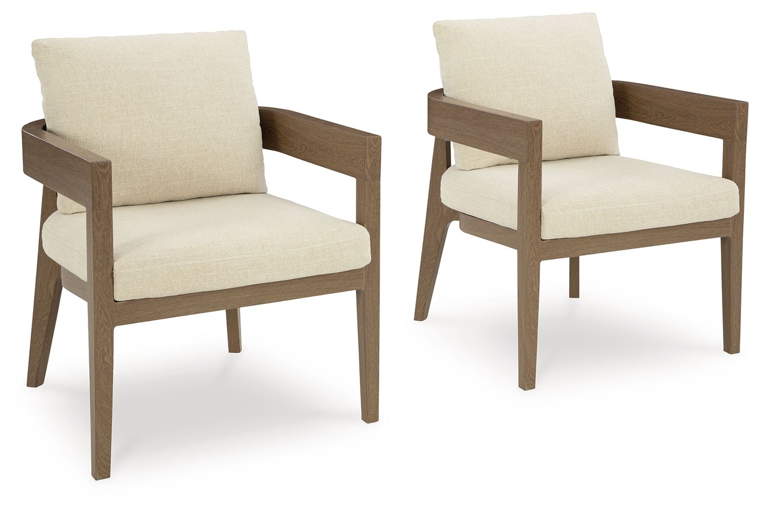 Serene Bay - Dark Brown / White - Arm Chair With Cushion (Set of 2) - Urban Living Furniture (Los Angeles, CA)