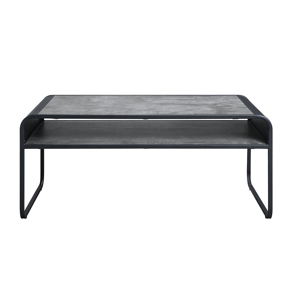 Raziela - Coffee Table - Concrete Gray & Black - Urban Living Furniture (Los Angeles, CA)