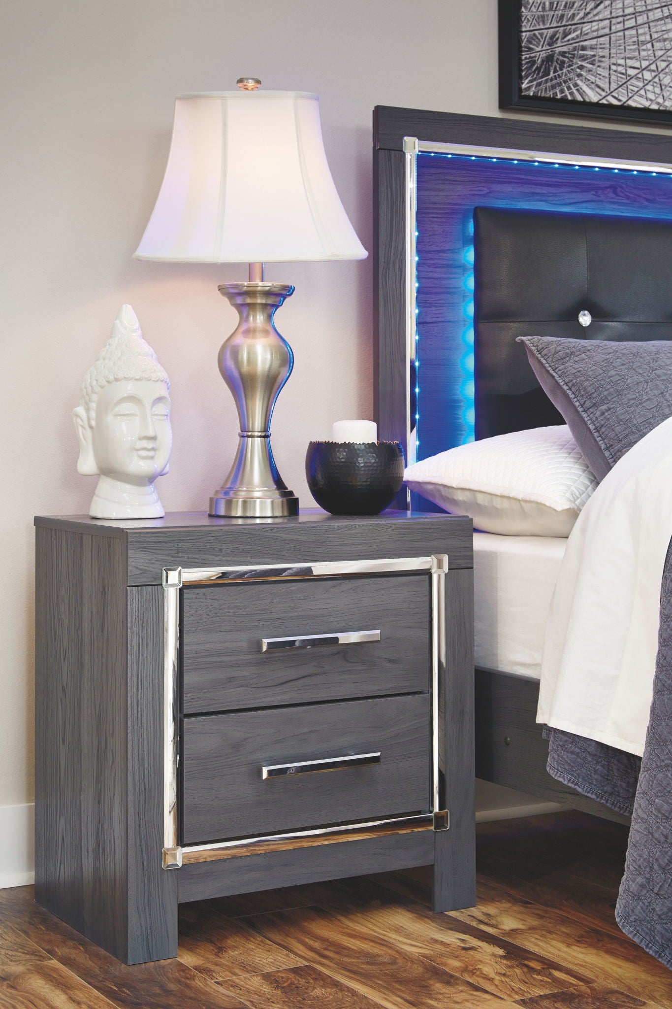 Lodanna - Gray - Two Drawer Night Stand - Urban Living Furniture (Los Angeles, CA)