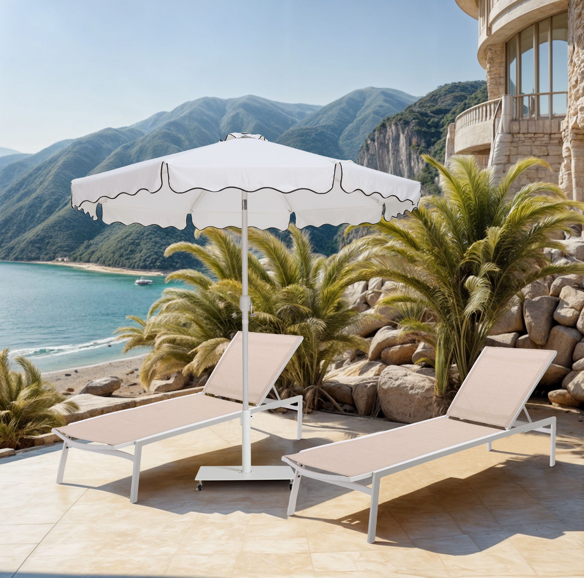 Amalfi - Patio Umbrella - White Pole - Urban Living Furniture (Los Angeles, CA)