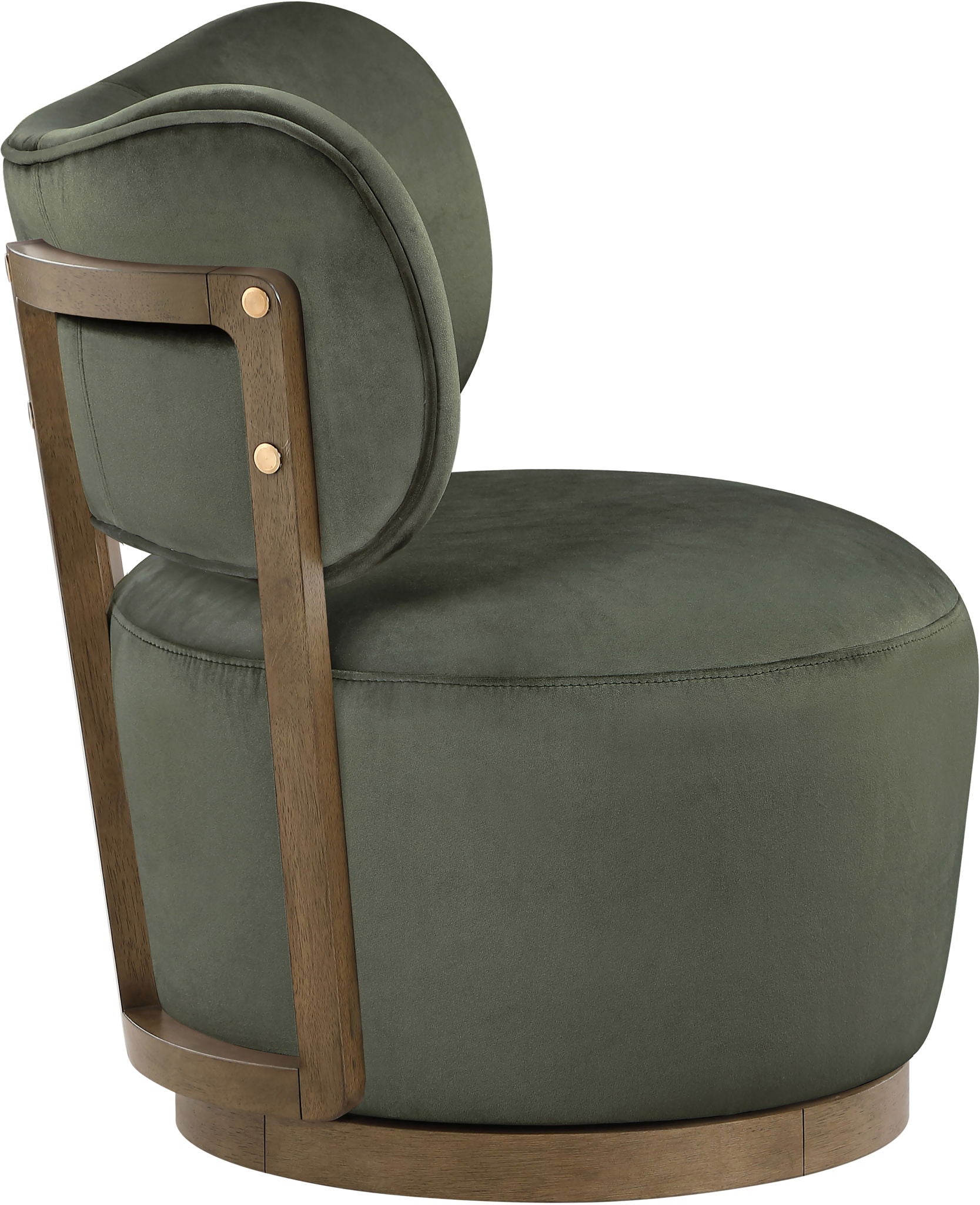 Elara - Velvet Upholstered Swivel Accent Chair - Stained Brown - Urban Living Furniture (Los Angeles, CA)
