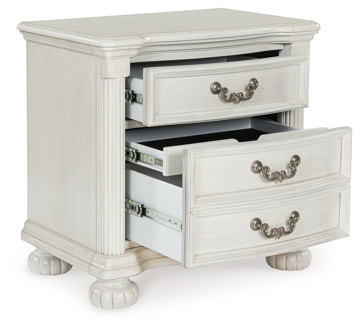 Montelaine - Antique White - Three Drawer Night Stand - Urban Living Furniture (Los Angeles, CA)