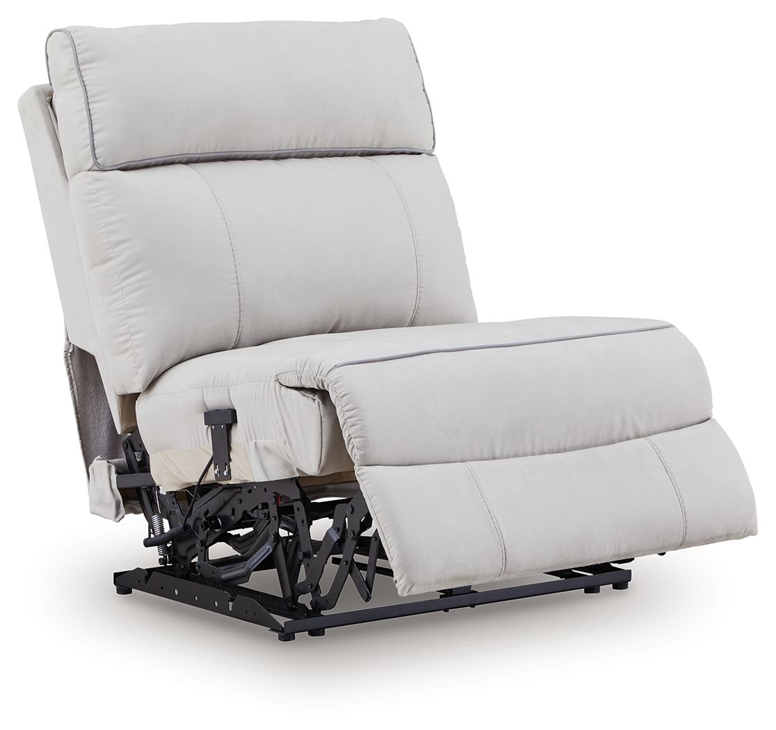 Social Pointe - Pearl / Ash - Power Armless Recler With Adjustable Headrest - Urban Living Furniture (Los Angeles, CA)