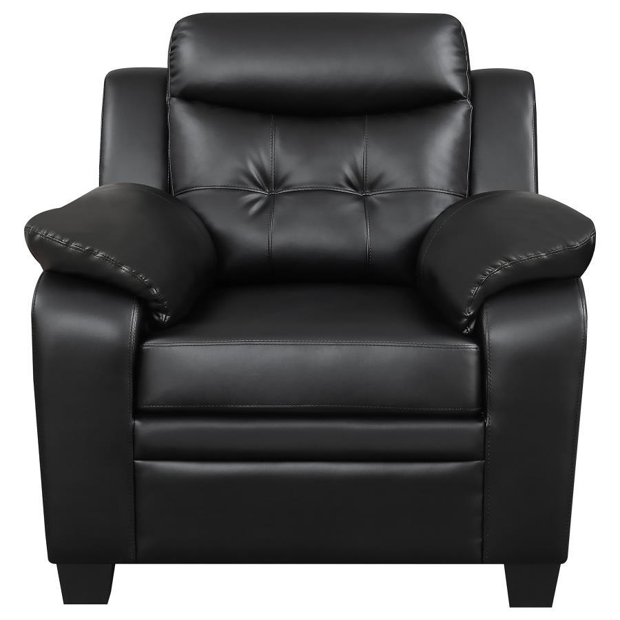 Finley - Upholstered Padded Arm Tufted Accent Chair - Black - Urban Living Furniture (Los Angeles, CA)