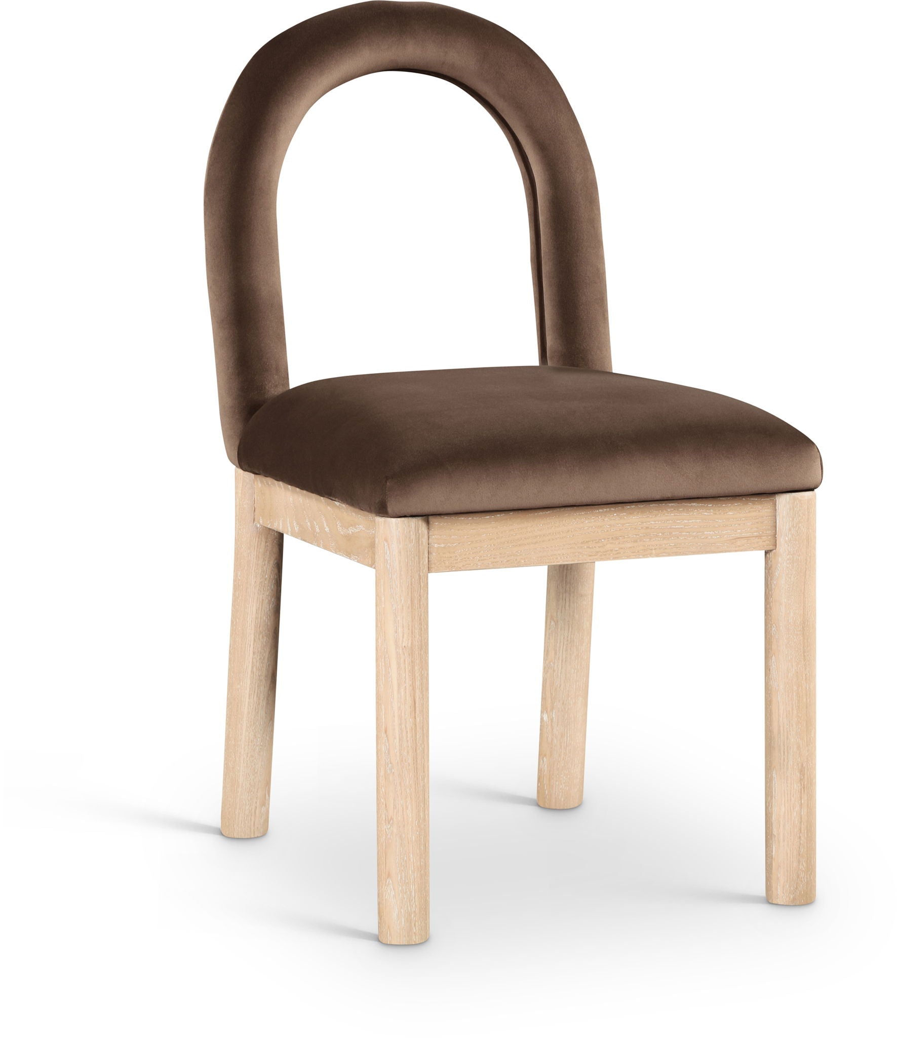 Conrad - Velvet Dining Chair With Natural Legs - Urban Living Furniture (Los Angeles, CA)