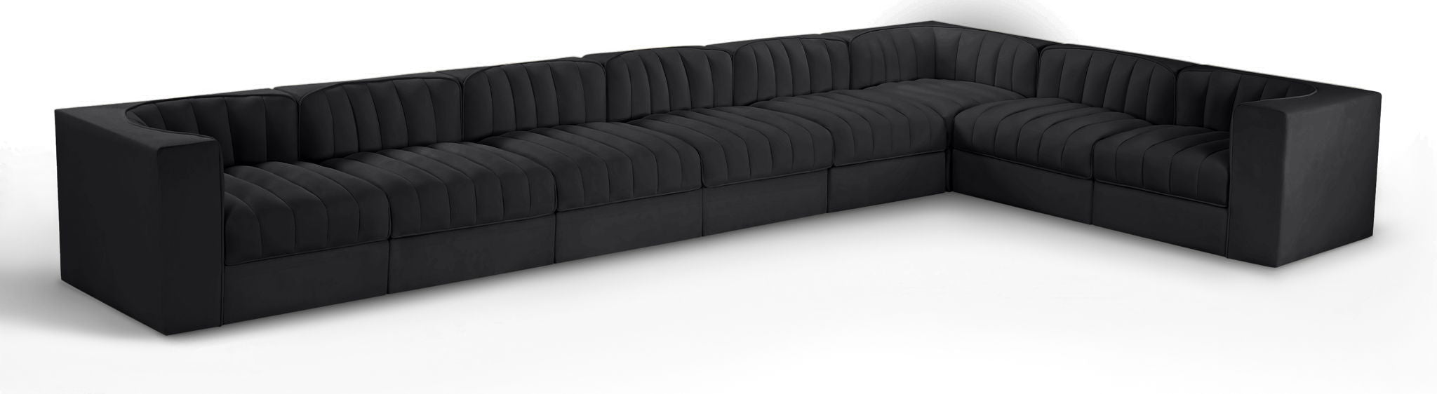 Rummi - Velvet Performance Fabric Upholstered 8 Piece Modular Sectional (With 3 Corner Chairs) - Urban Living Furniture (Los Angeles, CA)
