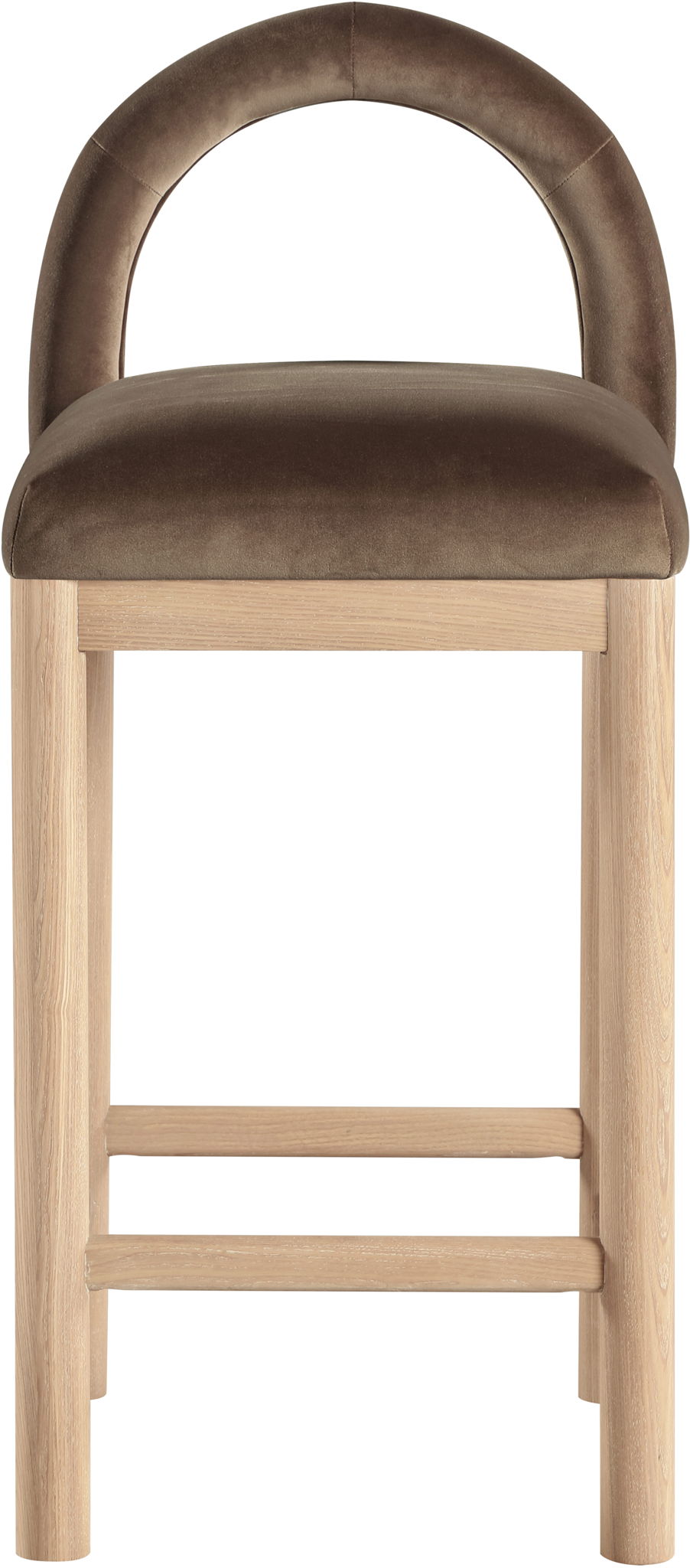 Conrad - Velvet Counter Stool With Natural Legs - Urban Living Furniture (Los Angeles, CA)