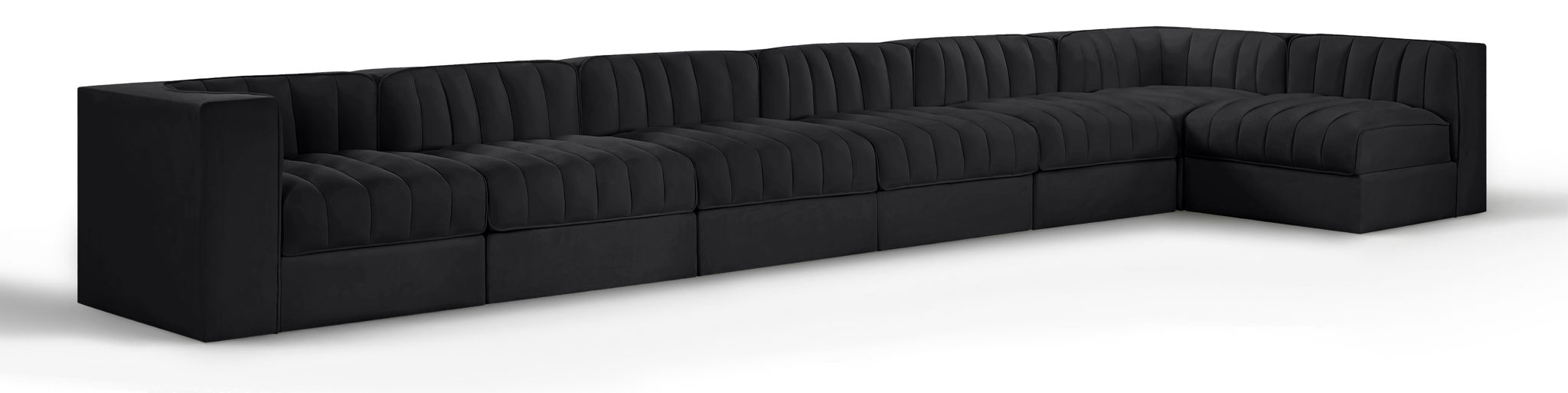 Rummi - Velvet Performance Fabric Upholstered 7 Piece Modular Sectional, L-Shaped (Right) - Urban Living Furniture (Los Angeles, CA)
