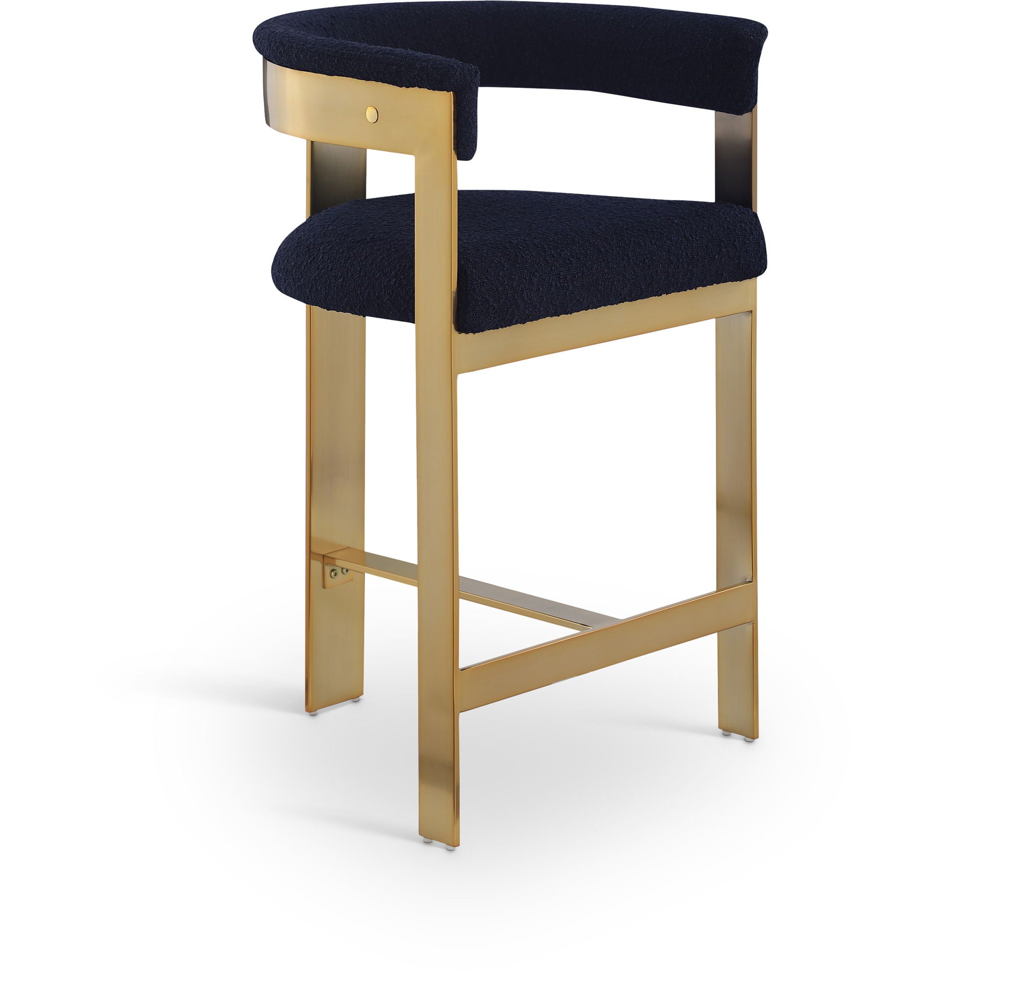 Romeo - Boucle Counter Stool With Gold Base (Set of 2) - Urban Living Furniture (Los Angeles, CA)