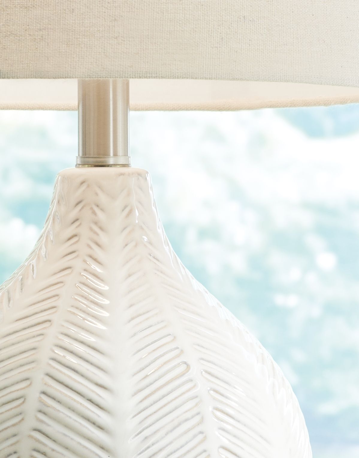 Rainermen - Off White - Ceramic Table Lamp - Urban Living Furniture (Los Angeles, CA)