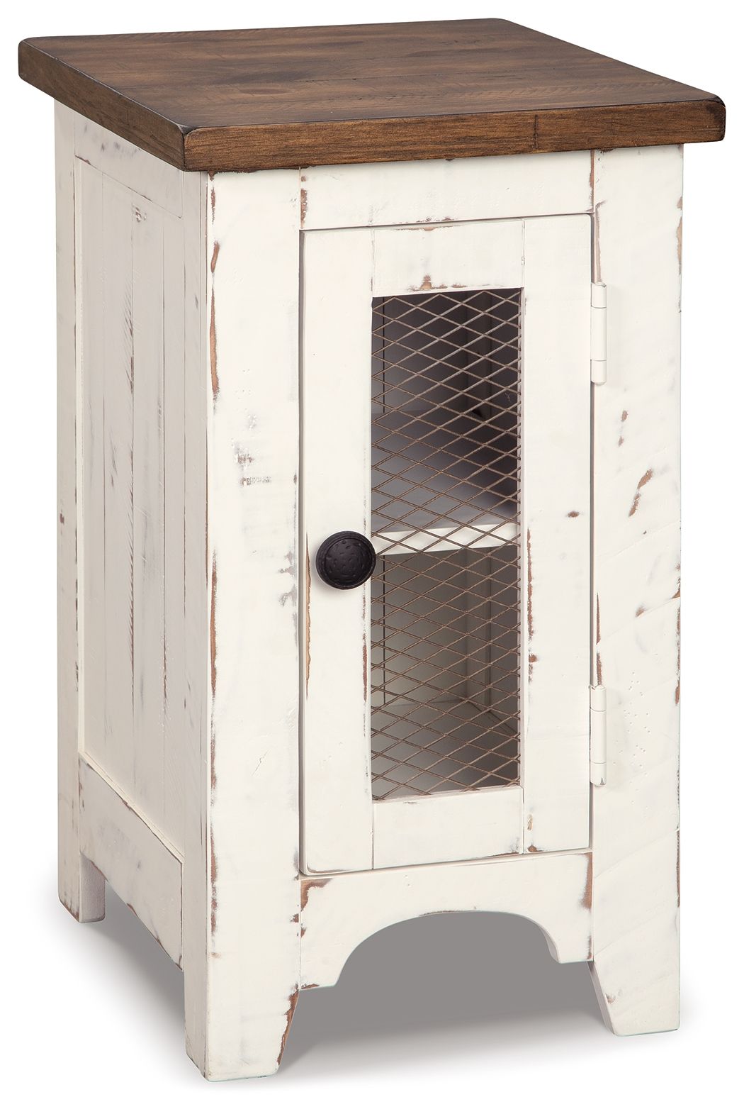 Wystfield - Chair Side End Table - White / Brown - Urban Living Furniture (Los Angeles, CA)