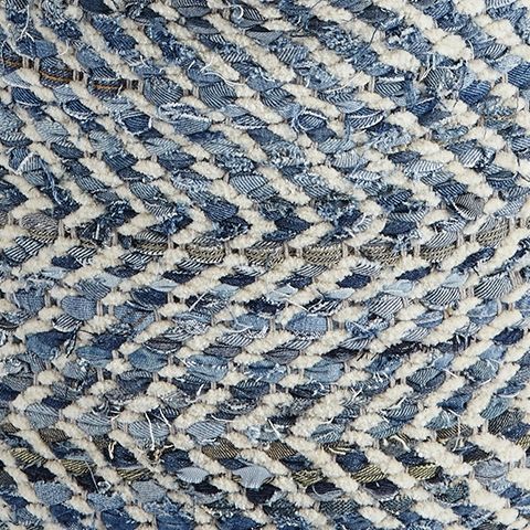 Chevron - Pouf - Blue - Urban Living Furniture (Los Angeles, CA)