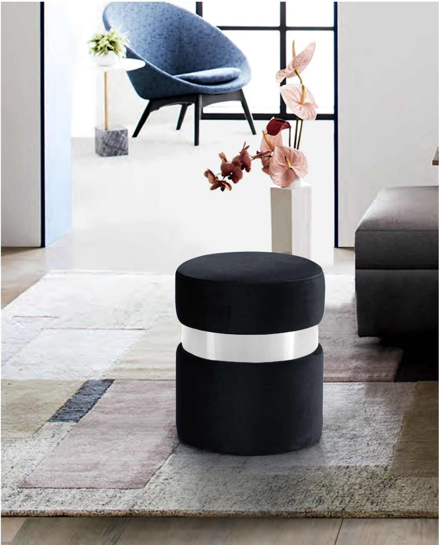 Hailey - Round Ottoman - Urban Living Furniture (Los Angeles, CA)