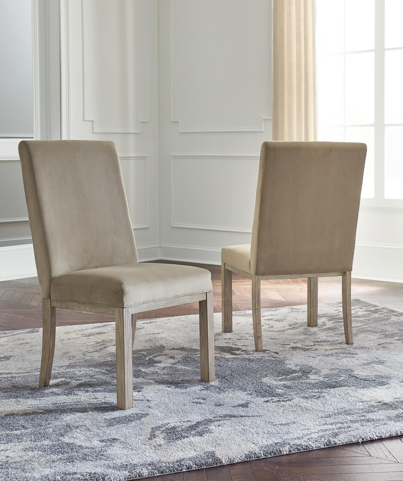 Chrestner - Dining UPH Side Chair (Set of 2) - Gray / Brown - Urban Living Furniture (Los Angeles, CA)