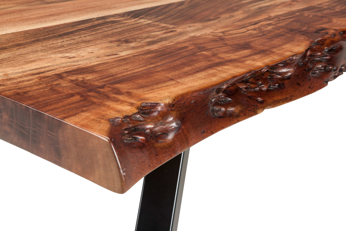 Reese - Live Edge Solid Wood Metal Leg Table