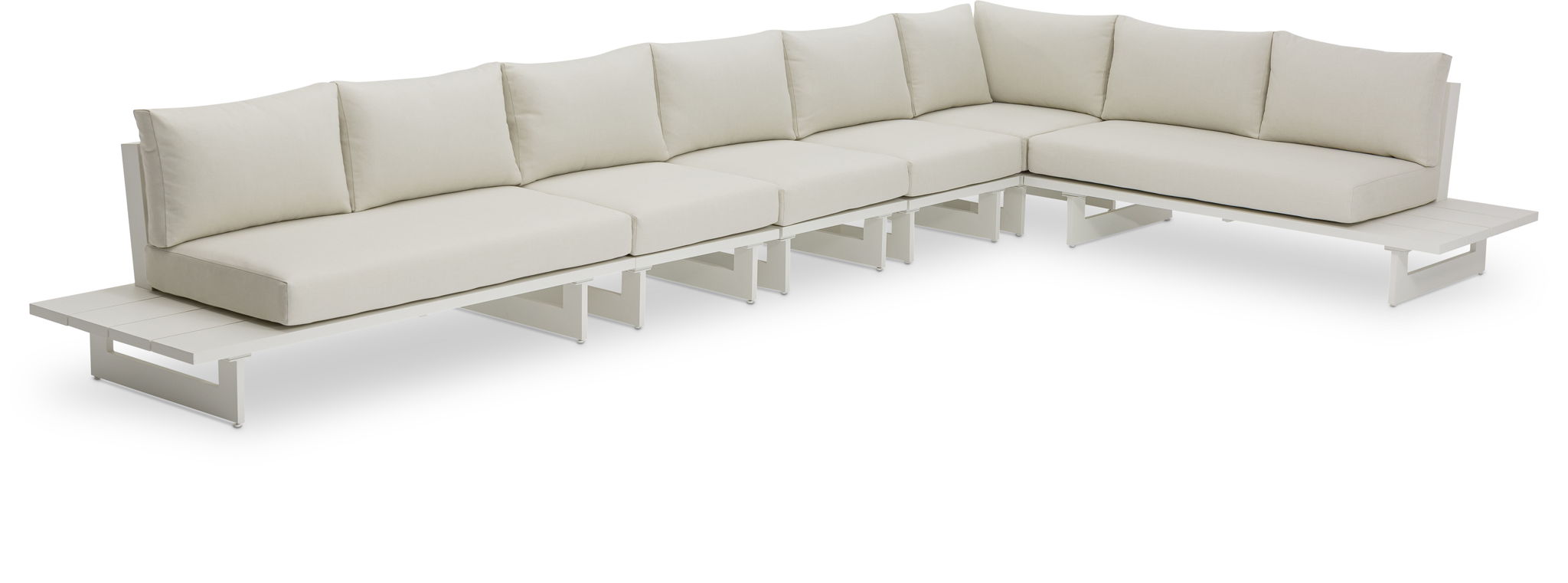 Maldives - 6 Piece Water Resistant Outdoor Patio Modular Sectional With White Base - Urban Living Furniture (Los Angeles, CA)