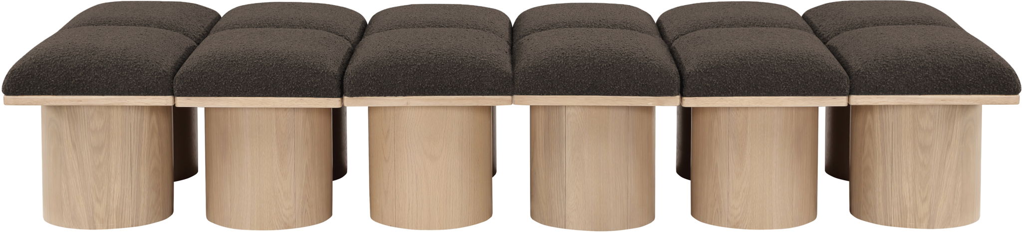 Pavilion - 12 Piece Modular Bench With Natural Base