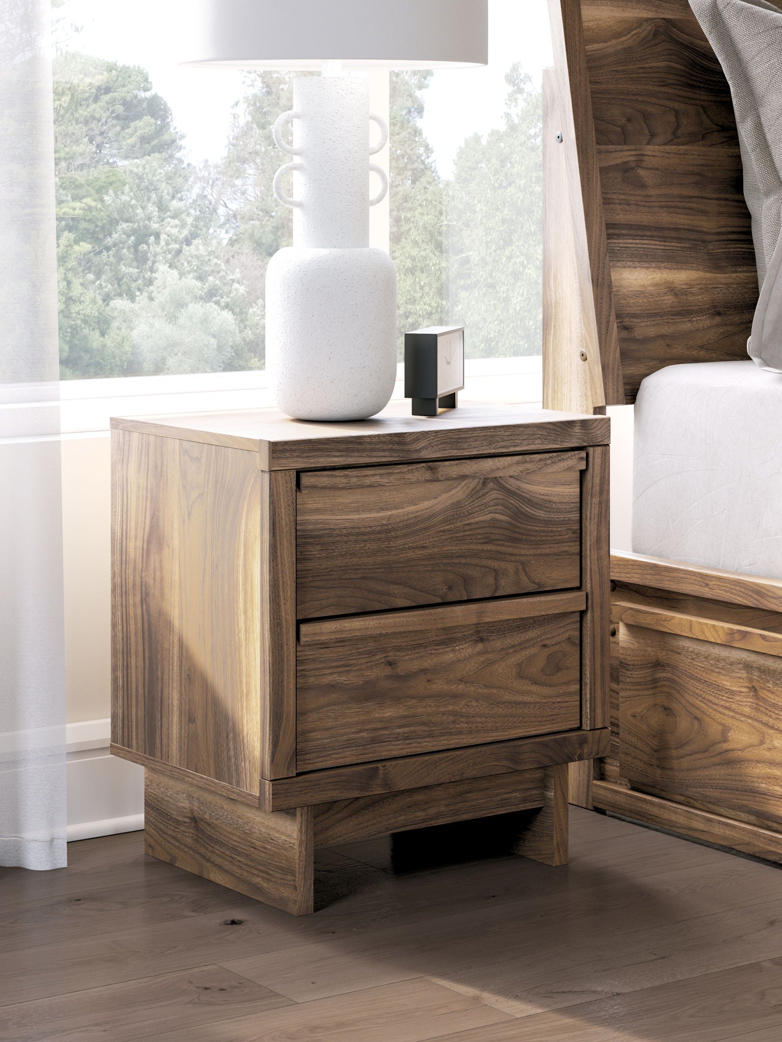 Chirason - Brown - Two Drawer Night Stand - Urban Living Furniture (Los Angeles, CA)