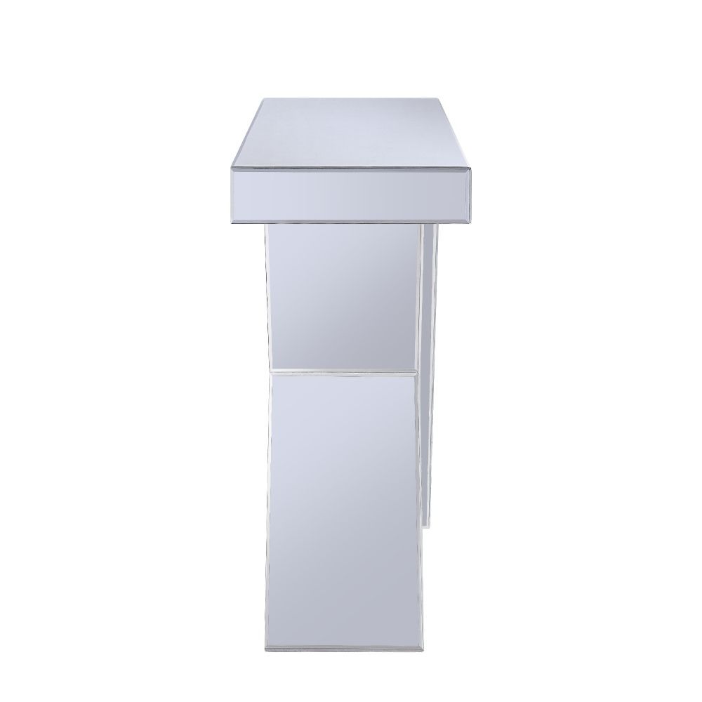 Noralie - Console Table, "V" Shape Pedestal - Mirrored & Faux Diamonds - Urban Living Furniture (Los Angeles, CA)