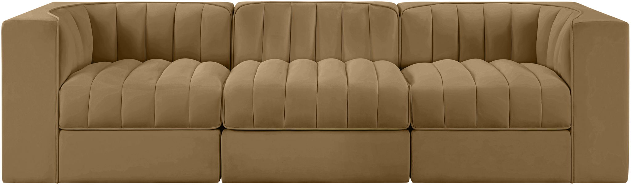 Rummi - Velvet Performance Fabric Upholstered 3 Piece Modular Sofa - Urban Living Furniture (Los Angeles, CA)
