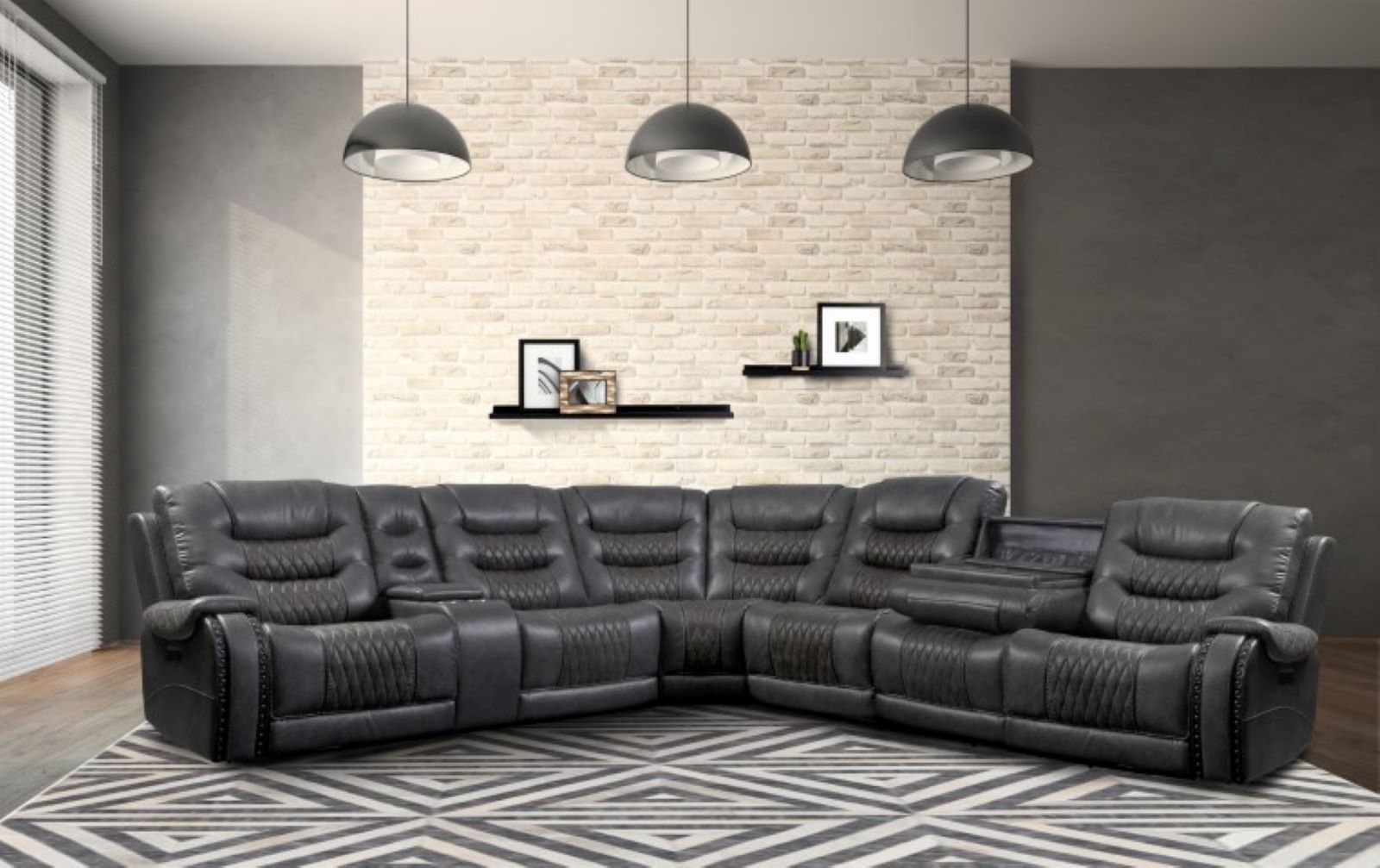 Outlaw - Armless Chair With Drop Down Table - Stallion - Urban Living Furniture (Los Angeles, CA)