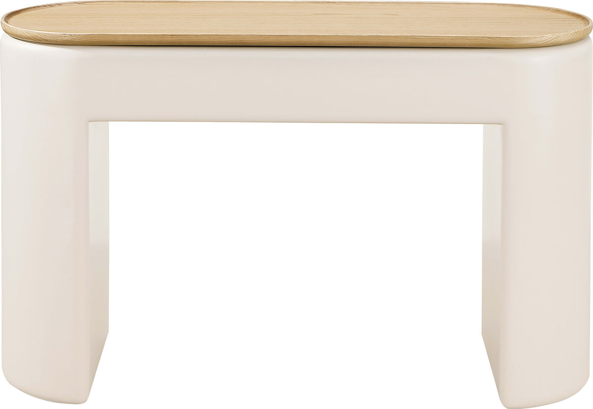 Oskar - Lift Top Console Table - Barley / Off-White