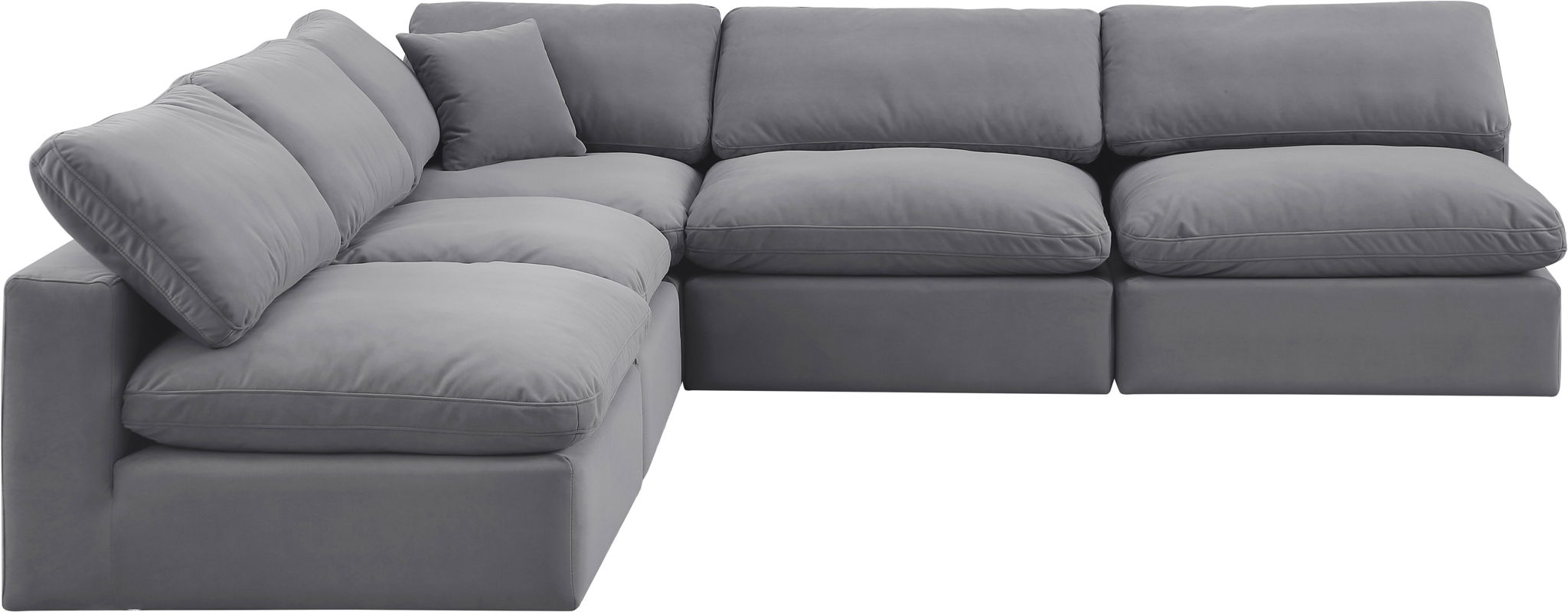 Comfy - 5 Piece Velvet Modular Corner Armless Sectional - Urban Living Furniture (Los Angeles, CA)