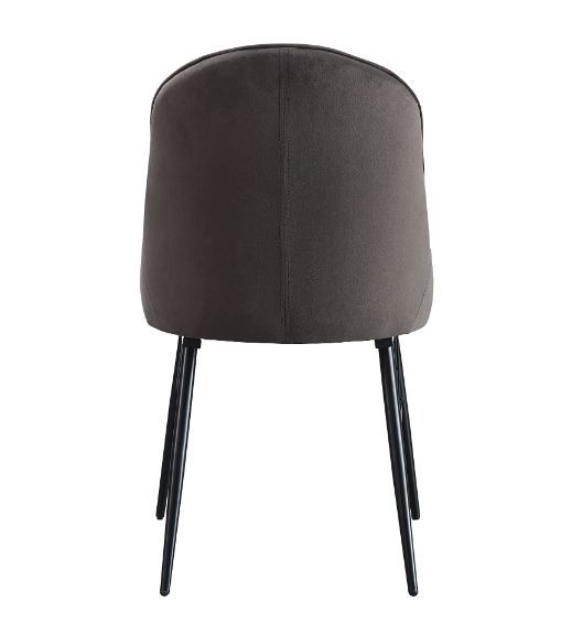 Abraham - Side Chair (Set of 2) - Dark Gray Fabric & Black - Urban Living Furniture (Los Angeles, CA)