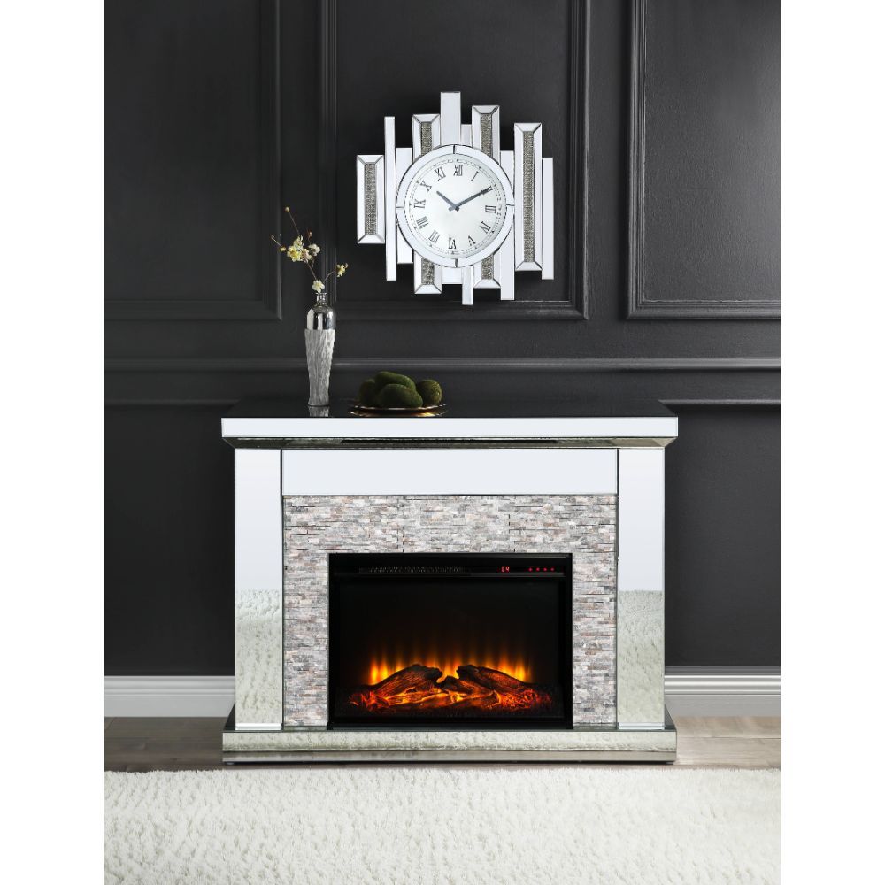 Laksha - Fireplace - Mirrored & Stone - Urban Living Furniture (Los Angeles, CA)