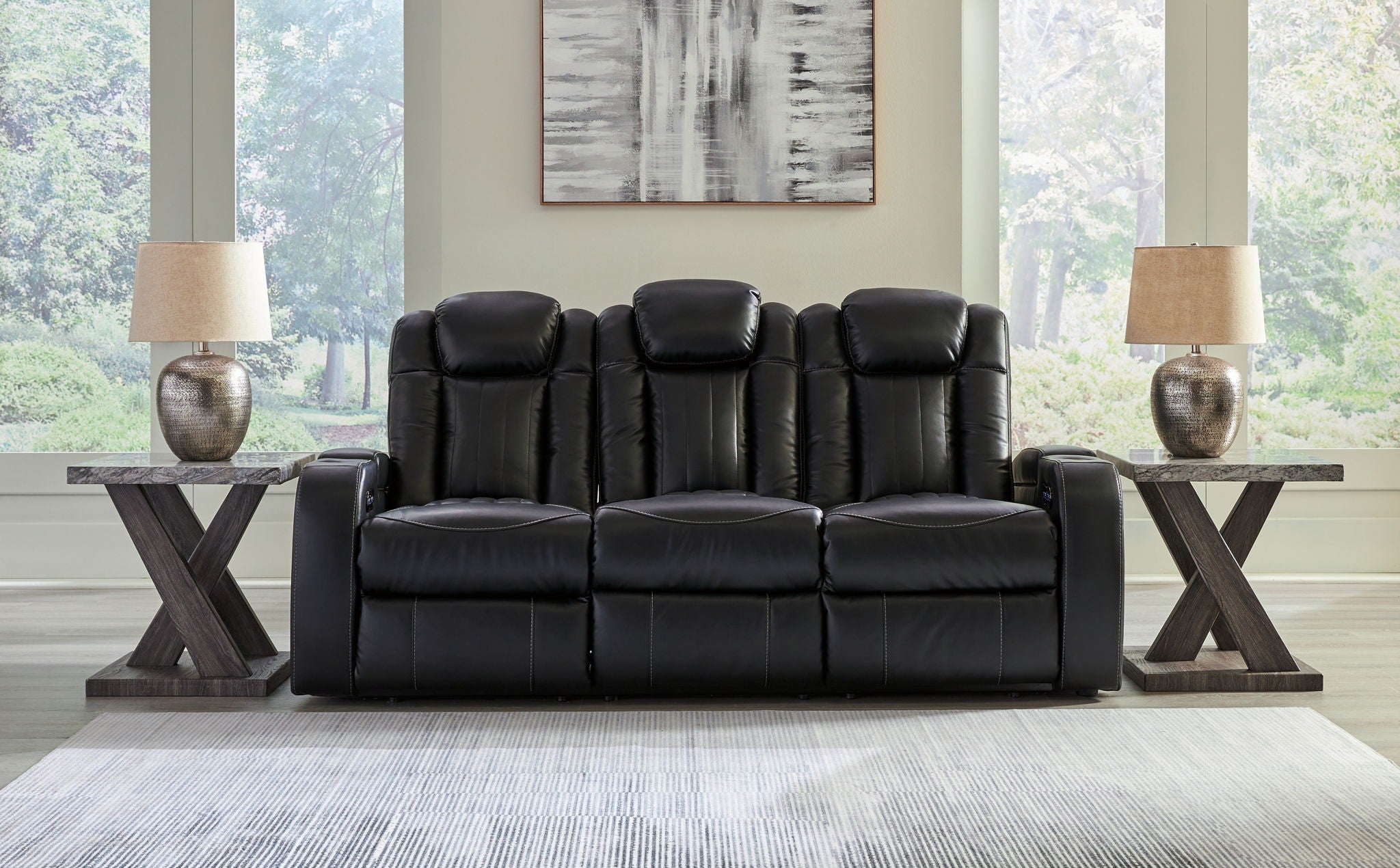 Caveman Den - Midnight - Power Reclining Sofa With Adj Headrest - Urban Living Furniture (Los Angeles, CA)