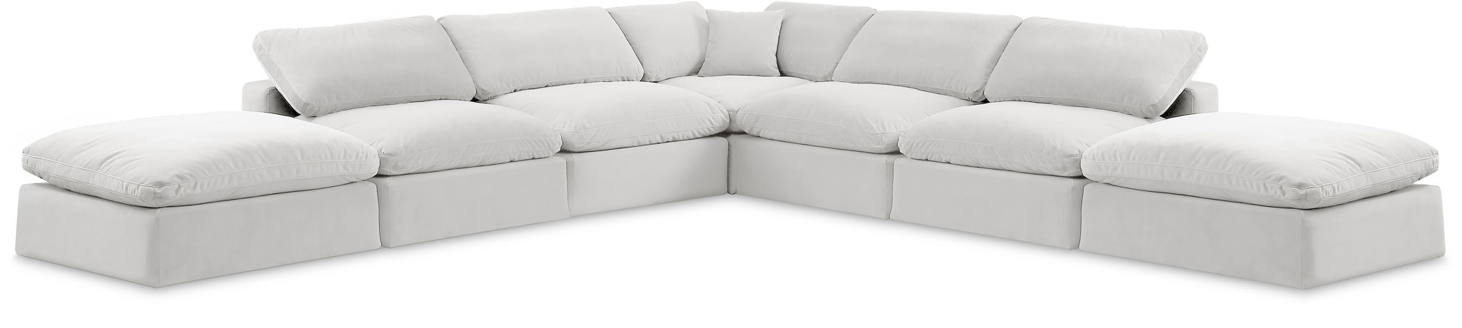 Comfy - 7 Piece Velvet Modular Corner Sectional - Urban Living Furniture (Los Angeles, CA)