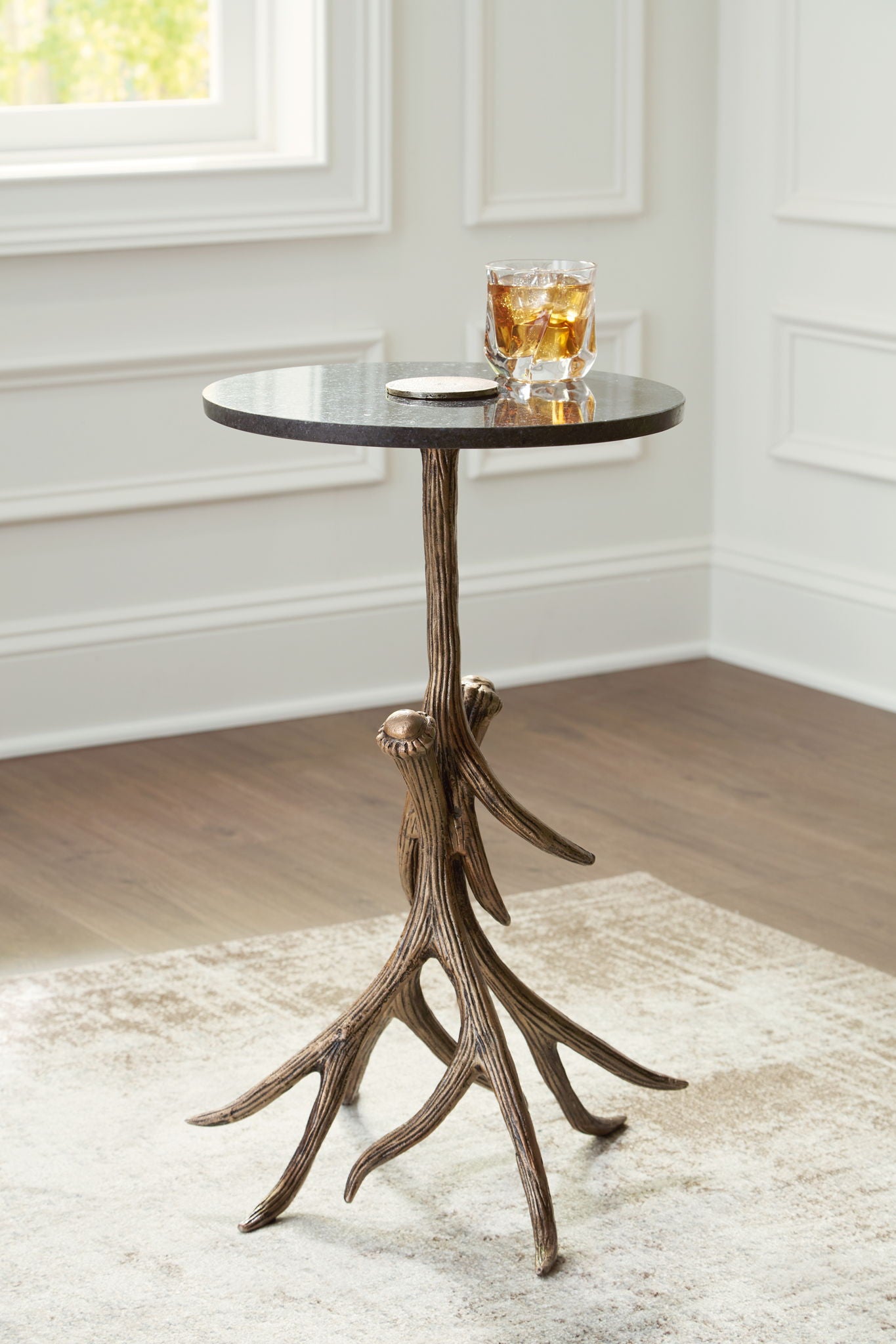 Lemkins - Black / Antique Gold Finish - Accent Table - Urban Living Furniture (Los Angeles, CA)