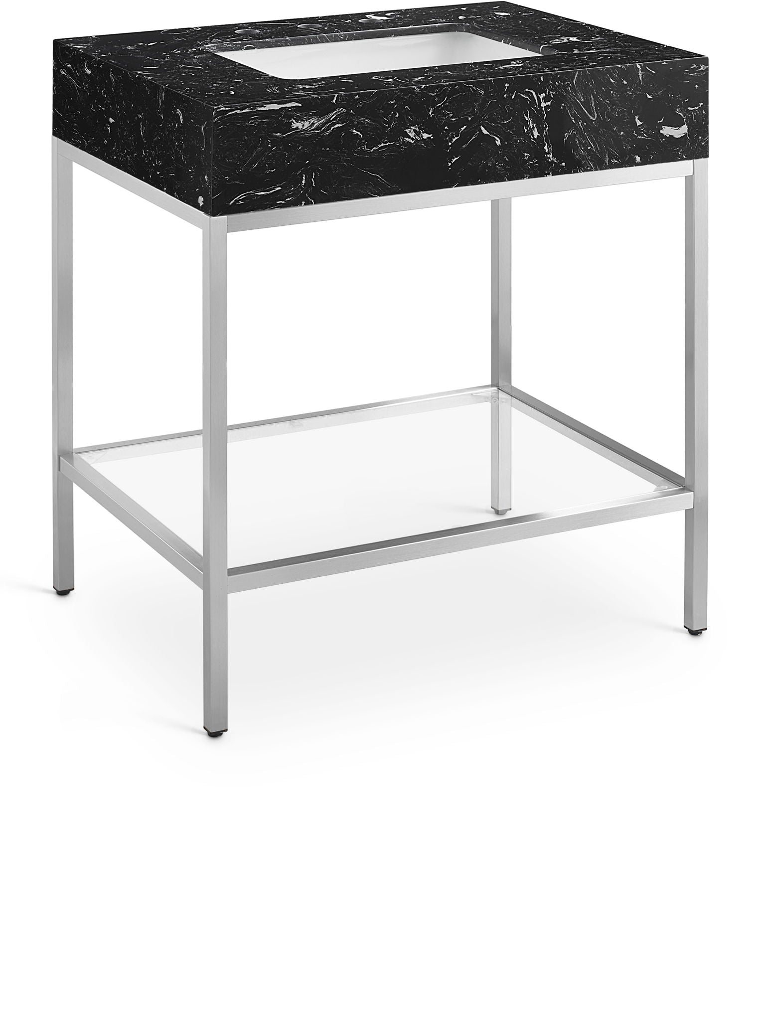Marmo - Engineered Marble Bathroom Vanity With Chrome Base - Urban Living Furniture (Los Angeles, CA)