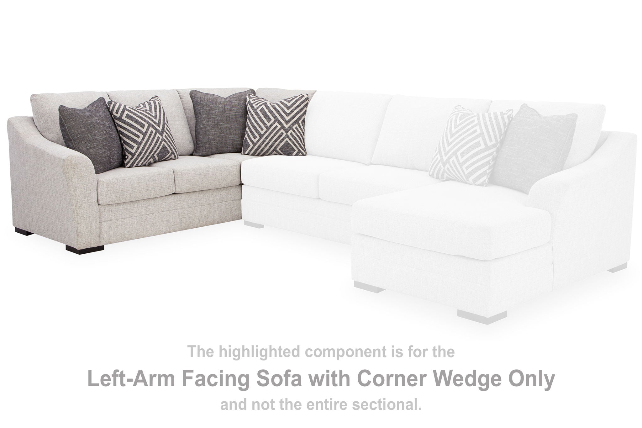 Koralynn - Laf Sofa with Corner Wedge - Stone - Urban Living Furniture (Los Angeles, CA)