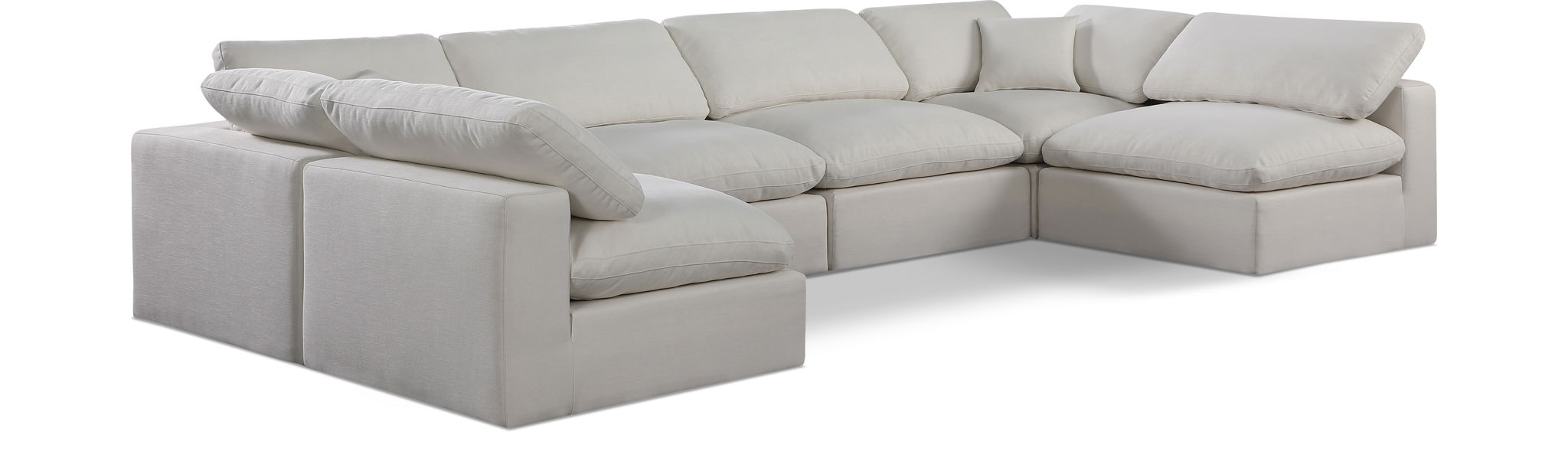 Comfy - 6 Piece Linen Modular Armless Sectional - Urban Living Furniture (Los Angeles, CA)